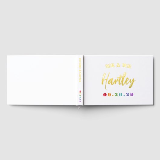 Gold Mr & Mr Rainbow Date Mariage gay (Complet)