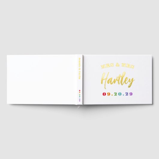 Gold Mrs & Mrs Rainbow Date Lesbian Mariage (Complet)