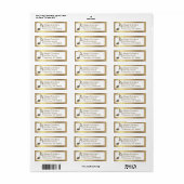 Gold Music Note Gold Gradient Retouradreslabel Etiket (Full Sheet)