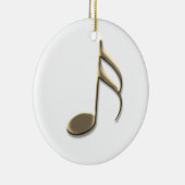 Gold Music Note Soprano Singer Kerstmis Keramisch Ornament (Rechts)
