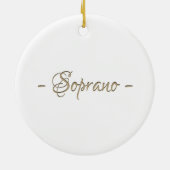 Gold Music Note Soprano Singer Kerstmis Keramisch Ornament (Achterkant)