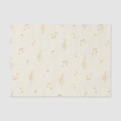 Gold Music Notes Birthday Tissuepapier (Voorkant)