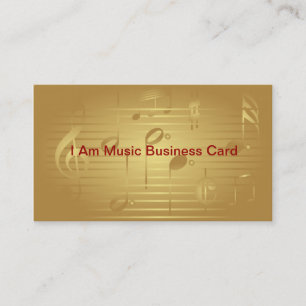 Gold Music Notes Cartes de visite