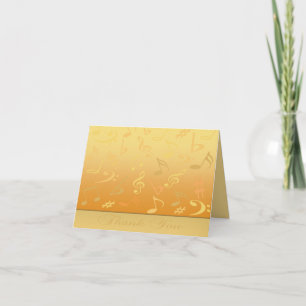 Gold Music Notes Merci