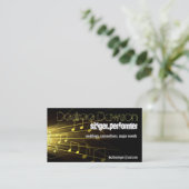 gold music notes music carte de visite (Debout devant)