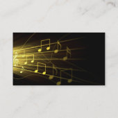 gold music notes music carte de visite (Dos)