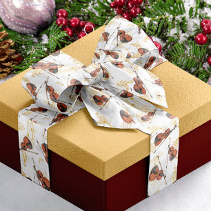 Gold-Muzieknoten met Violins Lint