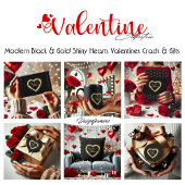 Gold My Sweet Heart Zwarte Valentijn Ronde Sticker