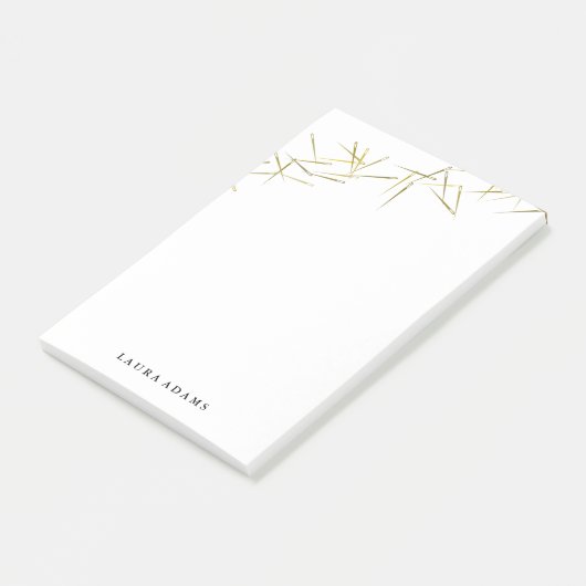 Gold naalden Aangepaste naam Post-it® Notes (Schuin)