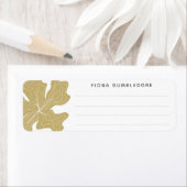 Gold Name Lined Blank Sjabloon Herb Floral Label (Insitu)