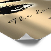 Gold Name Makeup Artist Beauty Studio Lashes Poster (Hoek)