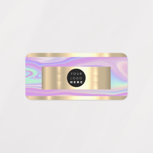 Gold Name Mode Online Winkelen Logo Holograaf Labels (Design 1)