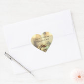 Gold Names Date Script Weduwen Hart Sticker (Envelop)