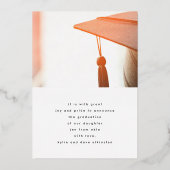 Gold Names Photo Template University Afstuderen Folie Uitnodiging (Achterkant)