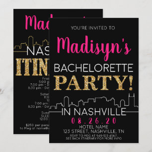 Gold Nashville Bachelorette Party Itinerary en Kaart