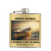 Gold Nautical Boat Heupfles (Voorkant)