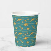Gold Nautical Pattern Papieren Bekers (Links)
