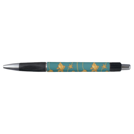 Gold Nautical Pattern Pen (Voorkant)