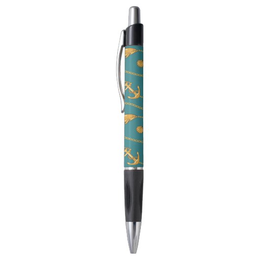 Gold Nautical Pattern Pen (Top (Verticaal))