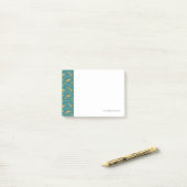 Gold Nautical Pattern Post-it® Notes (Op bureau)