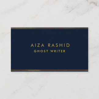 Gold Navy Blue | Minimale moderne beroepsbeoefenaa Visitekaartje