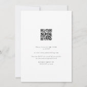 Gold Navy Blush Alles in 1 Budget QR Code Trouwen Kaart (Achterkant)