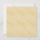 Gold & Navy Boho Floral 1st Birthday Square Kaart (Achterkant)