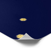 Gold & Navy Confetti 60th Birthday Party Welcome Poster (Hoek)