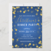 Gold & Navy Corporate-kerstfeest Kaart (Voorkant)