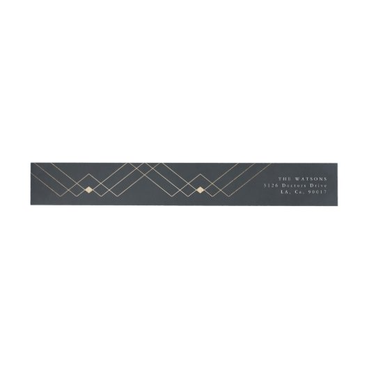 Gold Navy Elegance Diamond Geo Deco Wedding (Individueel)