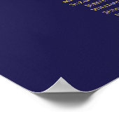 Gold & Navy Elegant 7 Tableau Mariage (Coin)