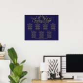 Gold & Navy Elegant 7 Tableau Mariage (Bureau à domicile)