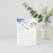 GOLD NAVY ONDERWATER VISBOEKEN VOOR BABY SHOWER INFORMATIEKAARTJE (Staand voorkant)