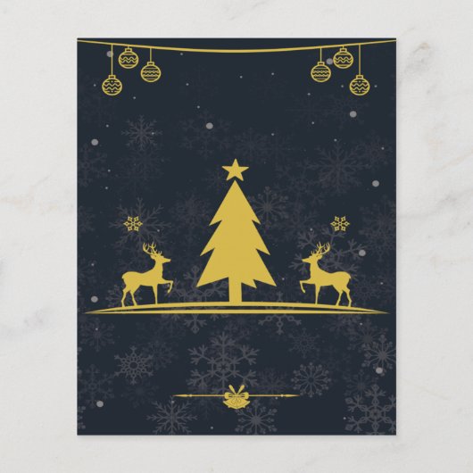 Gold Navy Snowflake - kerstfeest (Achterkant)