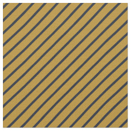 Gold & Navy Stripes Stof
