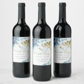 GOLD NAVY UNDERWATER ZEE FISH FIRST HOLY COMMUNION WIJN ETIKET (Flessen)