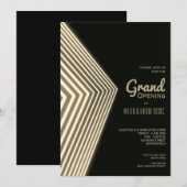 Gold Neon Grand Opening Business Kaart (Voorkant / Achterkant)