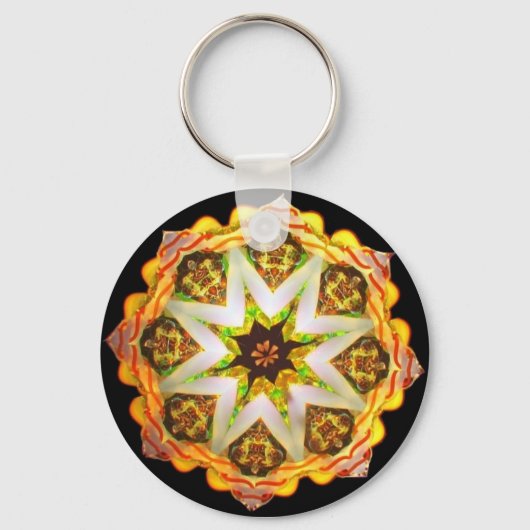 Gold Neon Kaleido-Star Sleutelhanger (Voorkant)