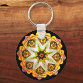 Gold Neon Kaleido-Star Sleutelhanger (Voorkant)