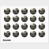 Gold New Year's Eve Party Ronde Sticker (Vel)