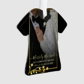 Gold Night Stars Lijst kerstbruiloft Foto Ornament (voorkant)