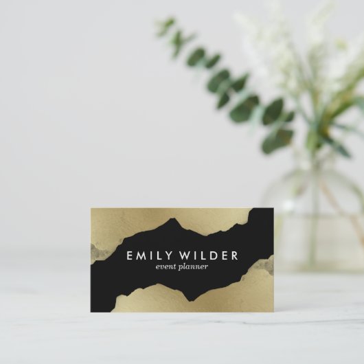 Gold noir plongé | Carte de visite (Debout devant)