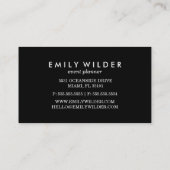 Gold noir plongé | Carte de visite (Dos)