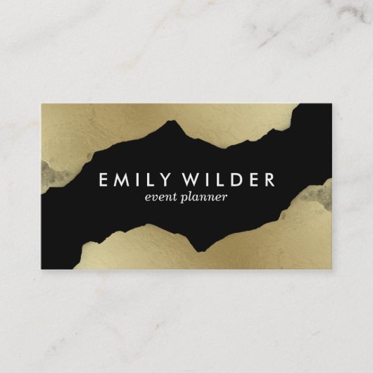 Gold noir plongé | Carte de visite (Devant)