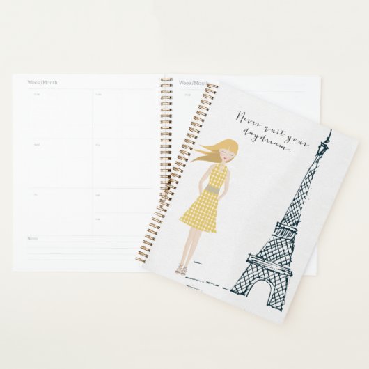 Gold "Nooit eindigen met uw dagdroomprijsopgave" Planner (Display)