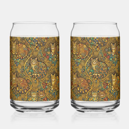 Gold Nouveau Style Cats (Recto)
