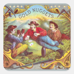 Gold Nuggets Antiek Sigar Label