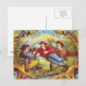 Gold Nuggets Antiek Sigar Label Briefkaart (Voorkant / Achterkant)