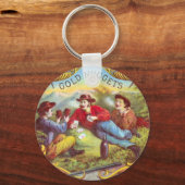 Gold Nuggets Antiek Sigar Label Sleutelhanger (Voorkant)