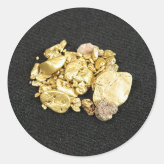 Gold Nuggets Ronde Sticker